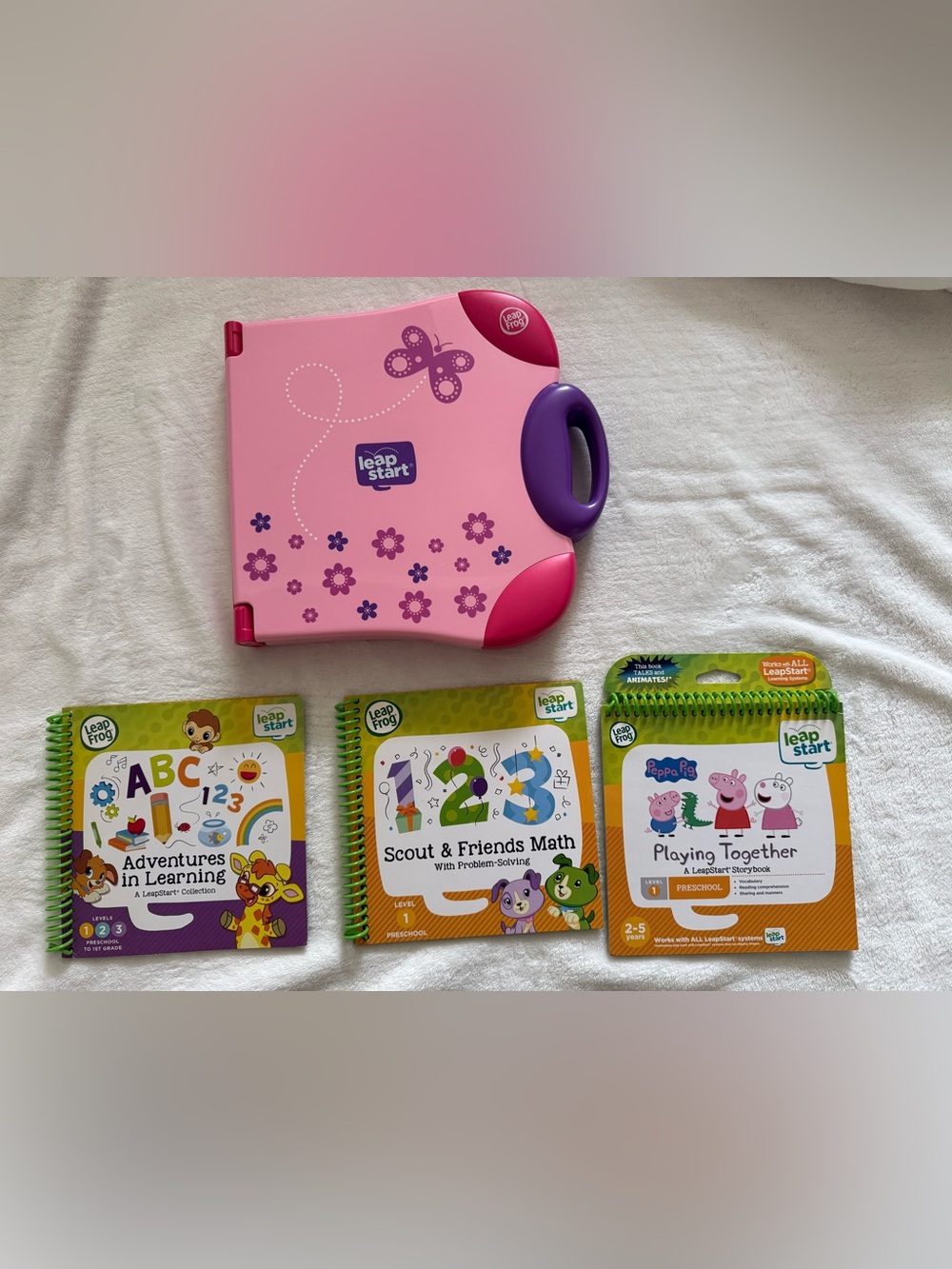 LeapFrog LeapStart Preschool Success interactive learning System with 3 books